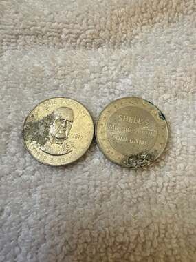 Rare SHELL'S President Benjamin Harrison Shell's Mr. President Coin Game Medal